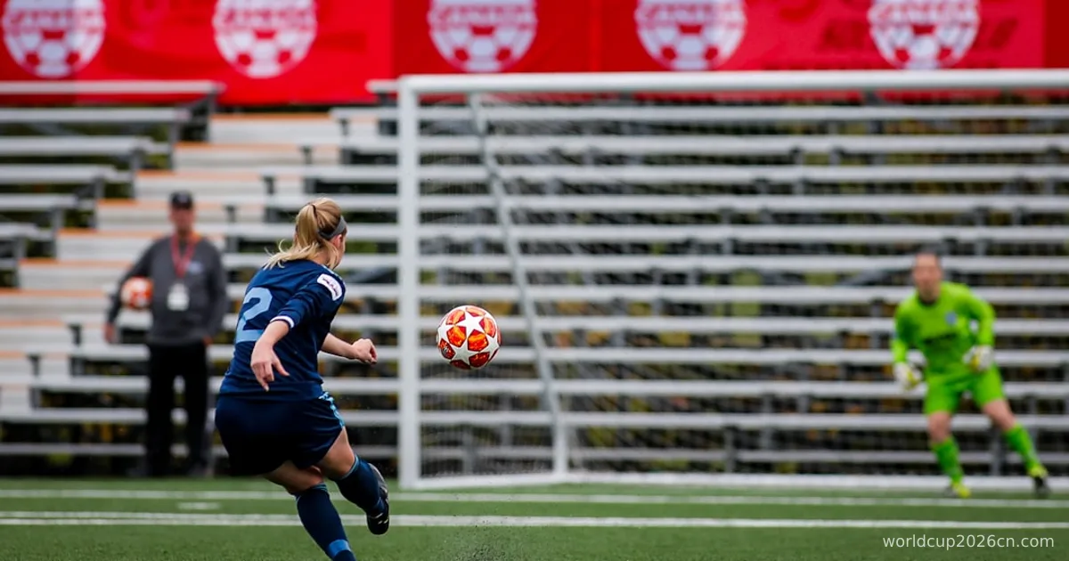 woman in blue and white jersey shirt playing soccer on field during daytime